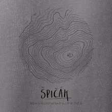 Špičák - vrstevnice v kruhu