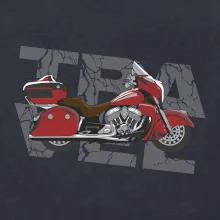 Cestovná motorka Amerika červená