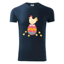 Sliepka sediaca na veľkonočnom vajci