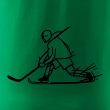 Kreslený hokejista tučnou fixkou Kreslený hokejista tučnou fixkou