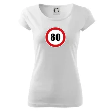 Dopravná značka - obmedzenie rýchlosti 80