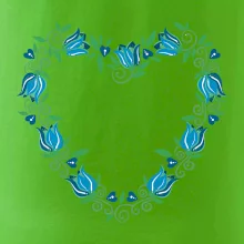 Modré tulipánové srdiečko (Pecka design)