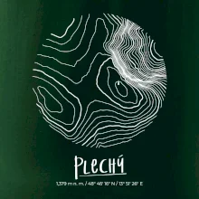 Plechý - vrstevnice v kruhu