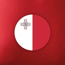 Vlajka Malta okrúhla veľká
