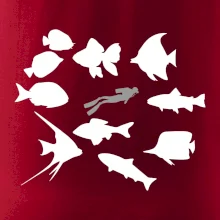 Potápač ryby štvorec