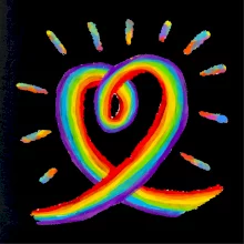 Srdce pride dúha kreslená Srdce pride dúha kreslená