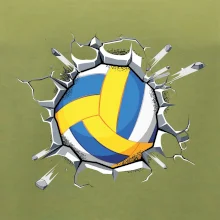Volejbal lopta v triku