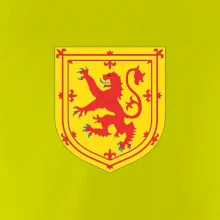 Škótsky lev na hrudi