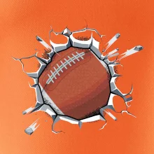 Americký futbal lopta v triku