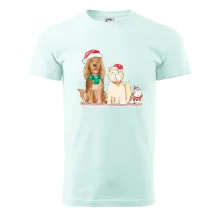 Veselé vianoce - pes, škrečok a mačka