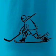 Kreslený hokejista tučnou fixkou