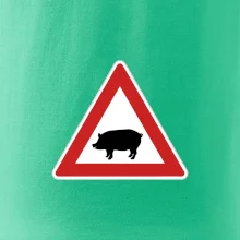 Dopravná značka - Pozor prasa domáca