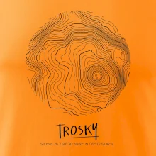 Trosky - vrstevnice v kruhu