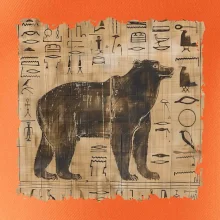 Egyptské hieroglyfy medveď