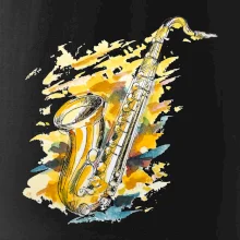 Saxofón maľovaný