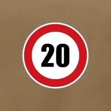 Dopravná značka - obmedzenie rýchlosti 20