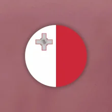 Vlajka Malta okrúhla veľká