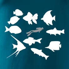 Potápač ryby štvorec