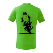 Motorkář na zádech - silnice