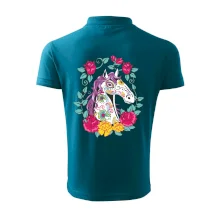 Kôň farebný s kvetinami