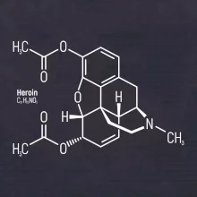 Molekulárna štruktúra Heroín