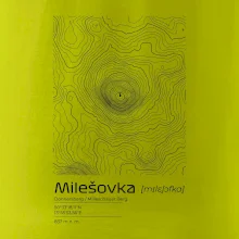 Milešovka - vrstevnice v obdĺžniku