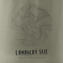 Lomnický štít - vrstevnice v kruhu