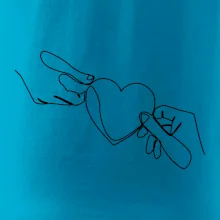 Dve ruky a srdce jedným ťahom Dve ruky a srdce jedným ťahom