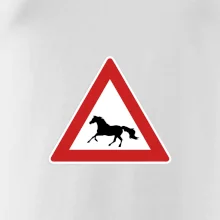 Dopravná značka - Pozor kôň bežiaci