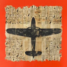 Egyptské hieroglyfy lietadlo