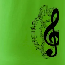 Husľový kľúč a noty