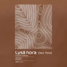 Lysá hora - vrstevnice v obdĺžniku