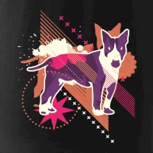 Pes abstraktný fialový