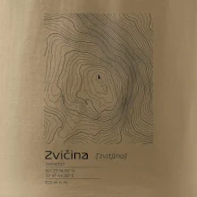 Zvičina - vrstevnice v obdĺžniku