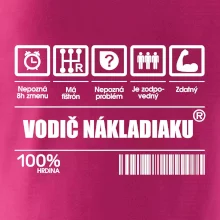 Čiarový kód - Vodič nákladiaku