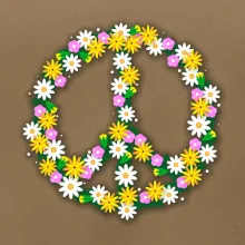 Peace symbol margaréty