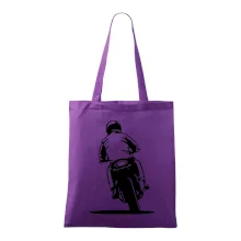 Motorkář na zádech - silnice