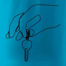 Kľúče a ruka jedným ťahom