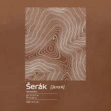 Šerák - vrstevnice v obdĺžniku