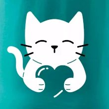 Mačka drží srdce Mačka drží srdce