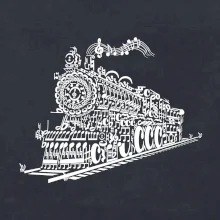 Stará lokomotiva z not