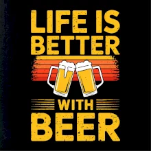 Life is better with beer - oranžové