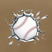 Baseball lopta v triku