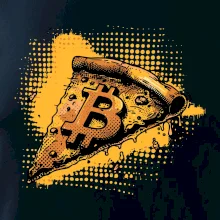 Bitcoin oranžová pizza Bitcoin oranžová pizza