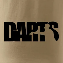 Darts - nápis so šípkarom