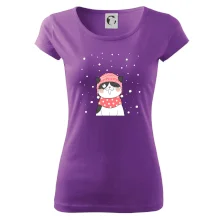 Mačka v zimnej čiapke