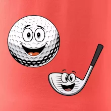 Parové tričko - Golfová palica a loptička