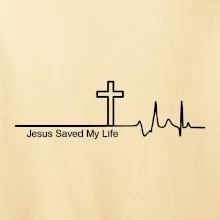 Jesus Saved My Life kríž ekg