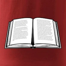 Kniha čiernobiela otvorená s textom