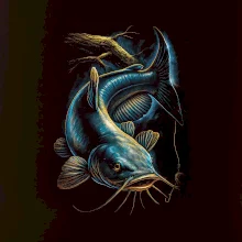 Obrázok sumec a kus stromu